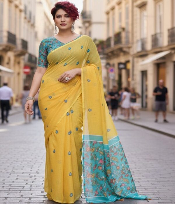 Samriddhi Floral Embroidered Saree